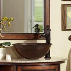 SINKOLOGY Eddington All-In-One 16 In. Copper Vessel Bathroom Sink With Pfister Ashfield Bronze Faucet And Drain -Valpar Bathroom Shop 00d11e1778782552b7cfb56d94756d9b 1800x1800