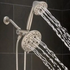 Oxygenics Drench Brushed Nickel 55-Spray Rain Dual Shower Head 1.8-GPM (6.8-LPM) -Valpar Bathroom Shop 010147756883 10467914 1800x1800