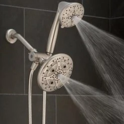 Oxygenics Drench Brushed Nickel 55-Spray Rain Dual Shower Head 1.8-GPM (6.8-LPM) -Valpar Bathroom Shop 010147756883xl 1800x1800