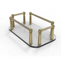 Allied Brass Unlacquered Brass Freestanding Towel Rack
