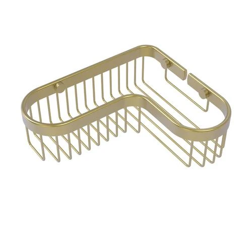 Allied Brass 3-in H Screw Mount Solid Brass Satin Brass Hanging Shower Caddy 3 Allied Brass 3-in H Screw Mount Solid Brass Satin Brass Hanging Shower Caddy