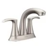 New Lower Price; Moen Graeden Spot Resist Brushed Nickel 2-Handle 4-in Centerset WaterSense Bathroom Sink Faucet With Drain -Valpar Bathroom Shop 026508275191 1800x1800