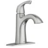 Moen Lindor Spot Resist Brushed Nickel 1-Handle Single Hole 4-in Centerset WaterSense Bathroom Sink Faucet