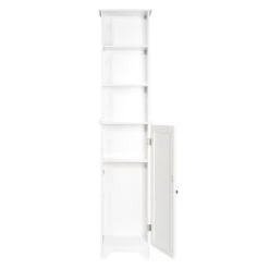 Redmon Contemporary Country Collection 13.38-in W X 65-in H X 8-in D White MDF Freestanding Linen Cabinet