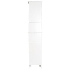 Redmon Contemporary Country Collection 13.38-in W X 65-in H X 8-in D White MDF Freestanding Linen Cabinet -Valpar Bathroom Shop 027061216584 11993819 1800x1800