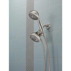 Delta Universal Showering Components Brushed Nickel 5-Spray Dual Shower Head 2.5-GPM (9.5-LPM)