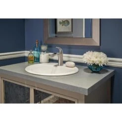 Delta Nyla Stainless 1-handle Single Hole/4-in Centerset WaterSense Bathroom Sink Faucet With Drain -Valpar Bathroom Shop 034449809832 08254724 1800x1800