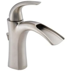 Delta Nyla Stainless 1-handle Single Hole/4-in Centerset WaterSense Bathroom Sink Faucet With Drain -Valpar Bathroom Shop 034449809832xl 1800x1800