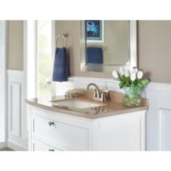 Delta Windemere Brushed Nickel 2-handle 4-in Centerset WaterSense Bathroom Sink Faucet With Drain -Valpar Bathroom Shop 034449810326 07734381 1800x1800