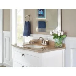 Delta Windemere Brushed Nickel 2-handle 4-in Centerset WaterSense Bathroom Sink Faucet With Drain -Valpar Bathroom Shop 034449810326 07912461 1800x1800