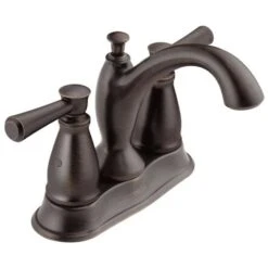 Delta Linden Venetian Bronze 2-handle 4-in Centerset WaterSense Bathroom Sink Faucet With Drain