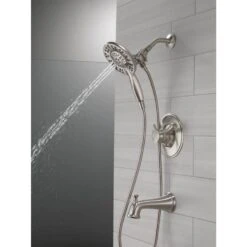 Delta Linden Stainless 1-Handle Bathtub And Shower Faucet -Valpar Bathroom Shop 034449820202 15769601 1800x1800