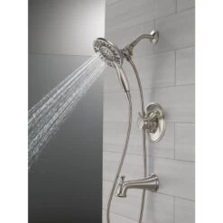 Delta Linden Stainless 1-Handle Bathtub And Shower Faucet -Valpar Bathroom Shop 034449820202 15769608 1800x1800