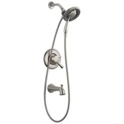 Delta Linden Stainless 1-Handle Bathtub And Shower Faucet -Valpar Bathroom Shop 034449820202xl 1800x1800