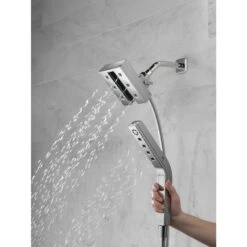 Delta In2ition H2Okinetic Chrome 4-Spray Dual Shower Head 2-GPM (7.6-LPM) 38 Delta In2ition H2Okinetic Chrome 4-Spray Dual Shower Head 2-GPM (7.6-LPM) -Valpar Bathroom Shop 034449827546 12330494 1800x1800