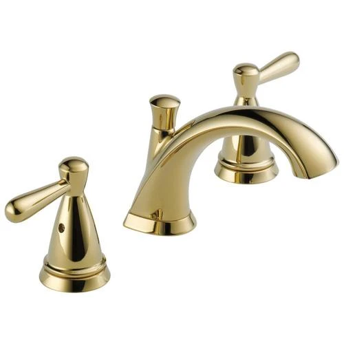 Delta Bayside Polished Brass 2-handle Widespread WaterSense Bathroom Sink Faucet With Drain 7 Delta Bayside Polished Brass 2-handle Widespread WaterSense Bathroom Sink Faucet With Drain - Image 5
