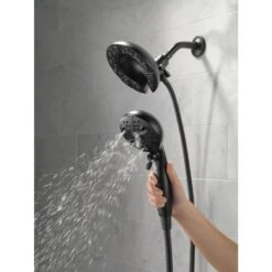 Delta Universal Showering Components Matte Black 5-Spray Dual Shower Head 1.75-GPM (6.6-LPM) -Valpar Bathroom Shop 034449838054 12168077 1800x1800