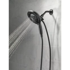 Delta Universal Showering Components Matte Black 5-Spray Dual Shower Head 1.75-GPM (6.6-LPM) -Valpar Bathroom Shop 034449838054 12168080 1800x1800