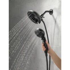 Delta Universal Showering Components Matte Black 5-Spray Dual Shower Head 1.75-GPM (6.6-LPM) -Valpar Bathroom Shop 034449838054 12168081 1800x1800