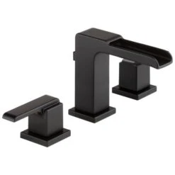 Delta Ara Matte Black 2-handle Widespread WaterSense Bathroom Sink Faucet With Drain 9 Delta Ara Matte Black 2-handle Widespread WaterSense Bathroom Sink Faucet With Drain -Valpar Bathroom Shop 034449839624xl 1800x1800