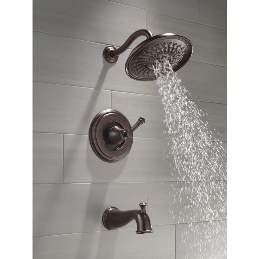 Delta Valdosta With H2Okinetic Technology Spotshield Brushed Nickel 1-Handle Bathtub And Shower Faucet With Valve 11 Delta Valdosta With H2Okinetic Technology Spotshield Brushed Nickel 1-Handle Bathtub And Shower Faucet With Valve - Image 9