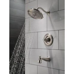 Delta Valdosta With H2Okinetic Technology Spotshield Brushed Nickel 1-Handle Bathtub And Shower Faucet With Valve 17 Delta Valdosta With H2Okinetic Technology Spotshield Brushed Nickel 1-Handle Bathtub And Shower Faucet With Valve -Valpar Bathroom Shop 034449877961 08877525 1800x1800