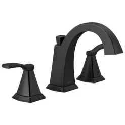 Delta Flynn Matte Black 2-handle Widespread WaterSense Bathroom Sink Faucet With Drain -Valpar Bathroom Shop 034449932264xl 1800x1800