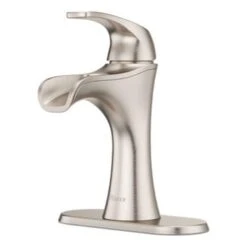 Pfister Jaida Brushed Nickel 1-handle Single Hole/4-in Centerset WaterSense Bathroom Sink Faucet With Drain -Valpar Bathroom Shop 038877604090 16801829 1800x1800