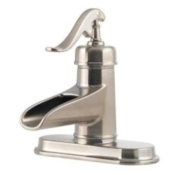 Pfister Ashfield Brushed Nickel 1-handle Single Hole/4-in Centerset WaterSense Bathroom Sink Faucet With Drain -Valpar Bathroom Shop 038877604373 16801798 1800x1800