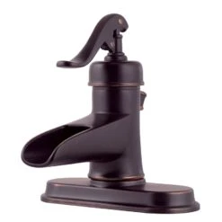 Pfister Ashfield Brushed Nickel 1-handle Single Hole/4-in Centerset WaterSense Bathroom Sink Faucet With Drain -Valpar Bathroom Shop 038877604380 07800083 1800x1800