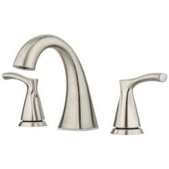 New Lower Price; Pfister Masey Brushed Nickel 2-Handle Widespread WaterSense Bathroom Sink Faucet With Drain