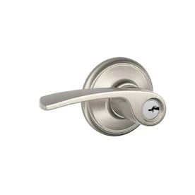Schlage F51 Merano Merano Satin Nickel Reversible Keyed Entry Door Handle 3 Schlage F51 Merano Merano Satin Nickel Reversible Keyed Entry Door Handle