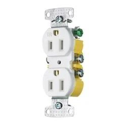 Hubbell White 15-Amp Duplex Tamper Resistant Residential (10-Pack) Outlet