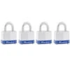 Master Lock 4-Pack 1.56-in Steel Keyed Padlock -Valpar Bathroom Shop 071649322402 1800x1800