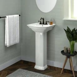 Washington 460 Vitreous China Pedestal Combo Bathroom Sink In White -Valpar Bathroom Shop 07d5c7e60eefe7b36b44e90e9b60e020 1800x1800