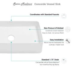 Swiss Madison Concorde 24 In. Rectangle Ceramic Vessel Sink 22 Swiss Madison Concorde 24 In. Rectangle Ceramic Vessel Sink -Valpar Bathroom Shop 07ef92da4a2d7ccc0802a3002e1eb172 1800x1800