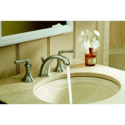 KOHLER Devonshire Vibrant Brushed Nickel 2-handle Widespread WaterSense Bathroom Sink Faucet With Drain -Valpar Bathroom Shop 087206793141 05070950 1800x1800