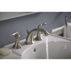 KOHLER Devonshire Vibrant Brushed Nickel 2-handle Widespread WaterSense Bathroom Sink Faucet With Drain -Valpar Bathroom Shop 087206793141 05070951 1800x1800