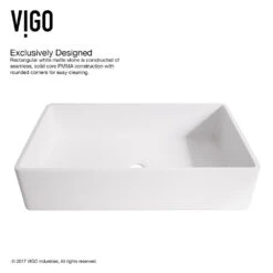 VIGO Magnolia Handmade Countertop White Matte Stone Rectangle Vessel Bathroom Sink In Matte White -Valpar Bathroom Shop 088b702032aba8089c56bf9a13369c21 1800x1800