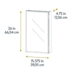Style Selections 15.375-in X 26-in Rectangle Surface/Recessed Mirrored Medicine Cabinet -Valpar Bathroom Shop 094803133652 15523158 1800x1800