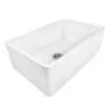 Ruvati Fiamma 33-in X 20-in White Single Bowl Drop-In Apron Front/Farmhouse Residential Kitchen Sink