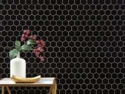 Black Matte 2 In. Hexagon Porcelain Mosaic -Valpar Bathroom Shop 100782390 context 1800x1800