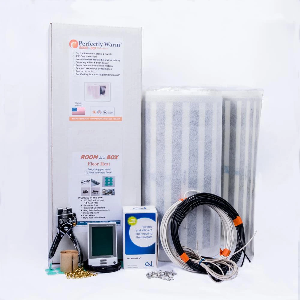 FloorHeat Room In A Box 68 Ft. X 18 In. 120-Volt Radiant Floor Heating System With Anti-Fracture Heat (Covers 102 Sq. Ft.) 3 FloorHeat Room In A Box 68 Ft. X 18 In. 120-Volt Radiant Floor Heating System With Anti-Fracture Heat (Covers 102 Sq. Ft.)