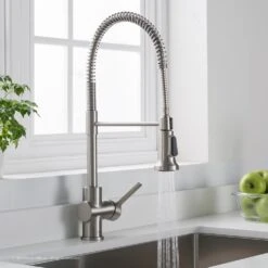 Britt Single Handle Commercial Kitchen Faucet With Dual Function Sprayhead In All-Brite Spot Free Stainless Steel Finish 29 Britt Single Handle Commercial Kitchen Faucet With Dual Function Sprayhead In All-Brite Spot Free Stainless Steel Finish -Valpar Bathroom Shop 115962c356740e6b7c3b0af834dba3b9 1800x1800