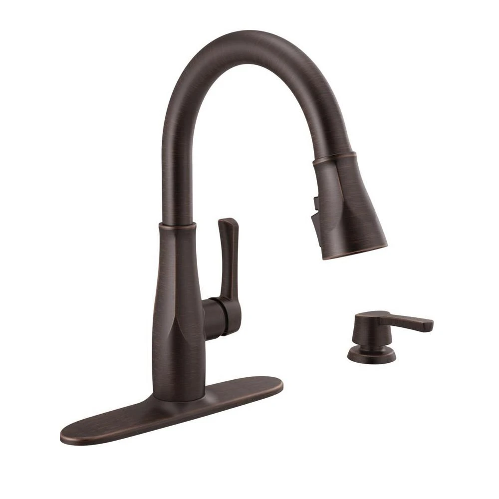 Owendale Single-Handle Pull-Down Sprayer Kitchen Faucet With ShieldSpray Technology In Champagne Bronze 12 Owendale Single-Handle Pull-Down Sprayer Kitchen Faucet With ShieldSpray Technology In Champagne Bronze - Image 10