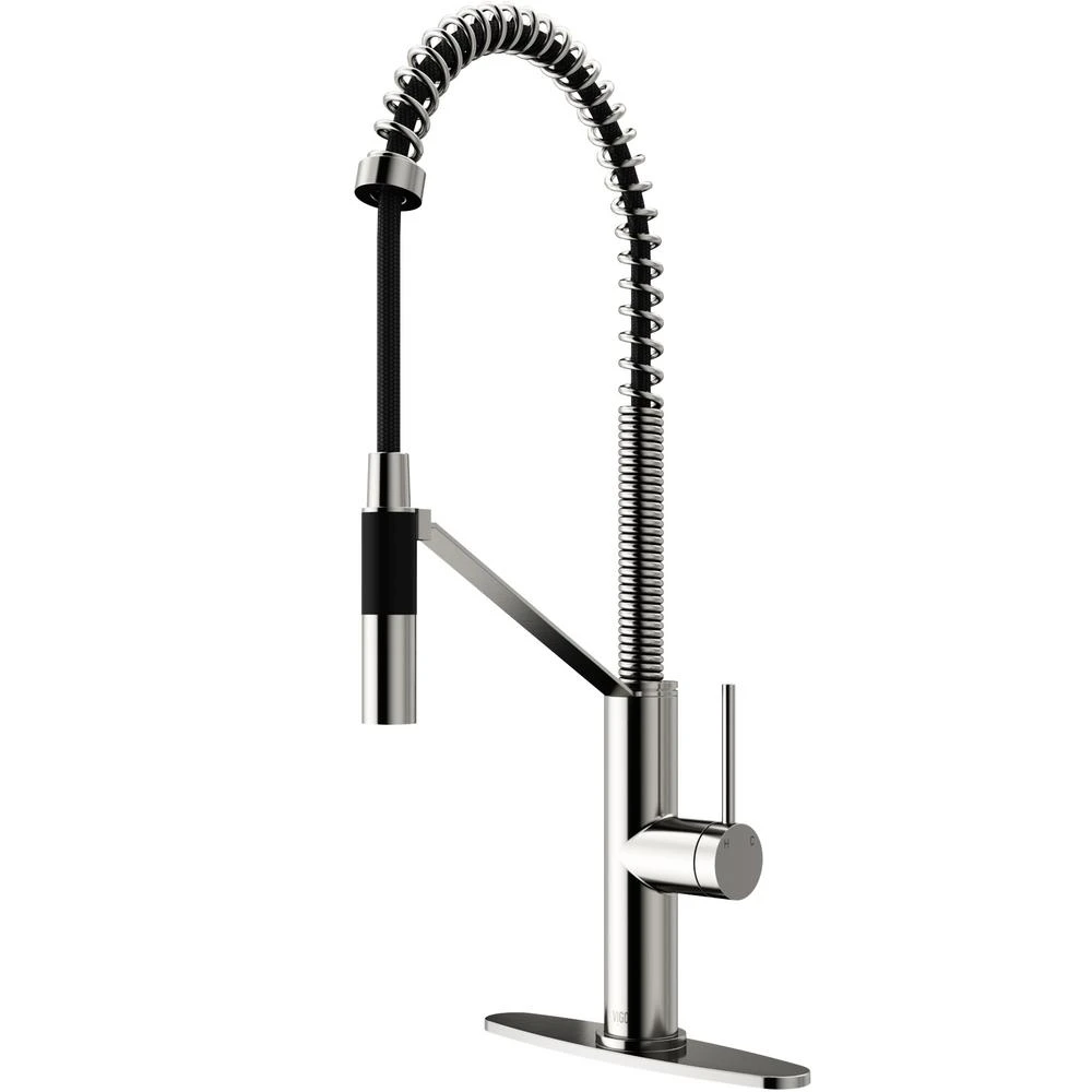 Livingston Single-Handle Pull-Down Sprayer Kitchen Faucet With Deck Plate In Matte Black 4 Livingston Single-Handle Pull-Down Sprayer Kitchen Faucet With Deck Plate In Matte Black - Image 2