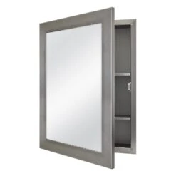 20 In. X 26 In. Recessed Or Surface Mount Framed Medicine Cabinet In Pewter -Valpar Bathroom Shop 153f49c9f48f30aebd5b5b3d98b69231 7f768426 2d32 4ca2 bd49 8ec54b39a818 1800x1800