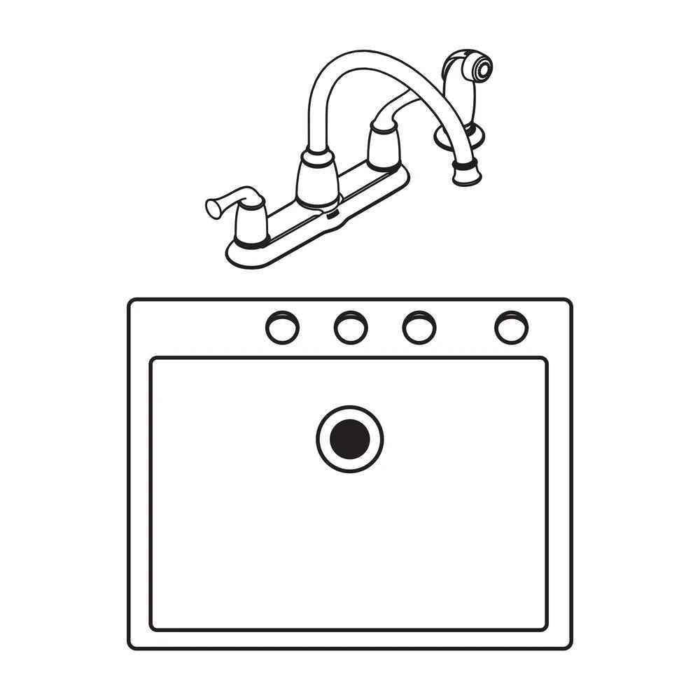 Commercial 2-Handle Side Sprayer Kitchen Faucet In Chrome 4 Commercial 2-Handle Side Sprayer Kitchen Faucet In Chrome - Image 2