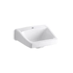 KOHLER Chesapeake Wall-Mount Vitreous China Bathroom Sink In White With Overflow Drain
