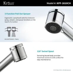 Oletto Single Handle Pull Out Kitchen Faucet In Chrome Finish -Valpar Bathroom Shop 1893ce5187f7527364f7144f961ce305 1800x1800